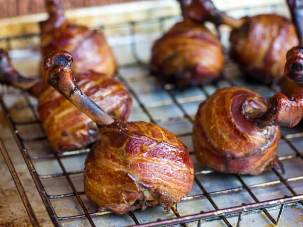 Bacon Wrapped Chicken Lollipops Smoked-3