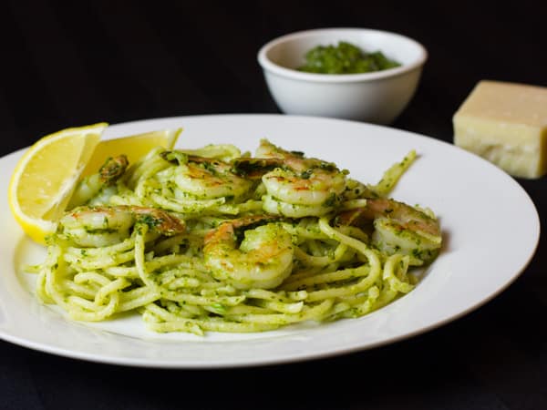 Pesto Shrimp Pasta-5