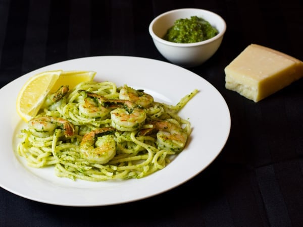 Pesto Shrimp Pasta-6