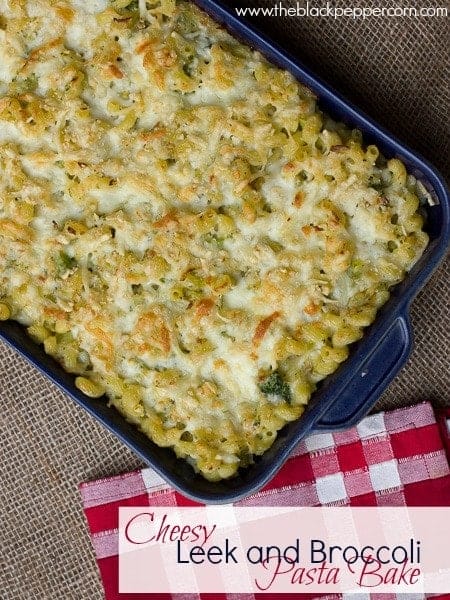 Cheesy Leek and Broccoli Pasta Bake- pinterest2