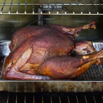 Grilling a turkey is an excellent way to cook the thanksgiving bird. Great recipe for wood, charcoal and gas grills to cook using indirect grilling.