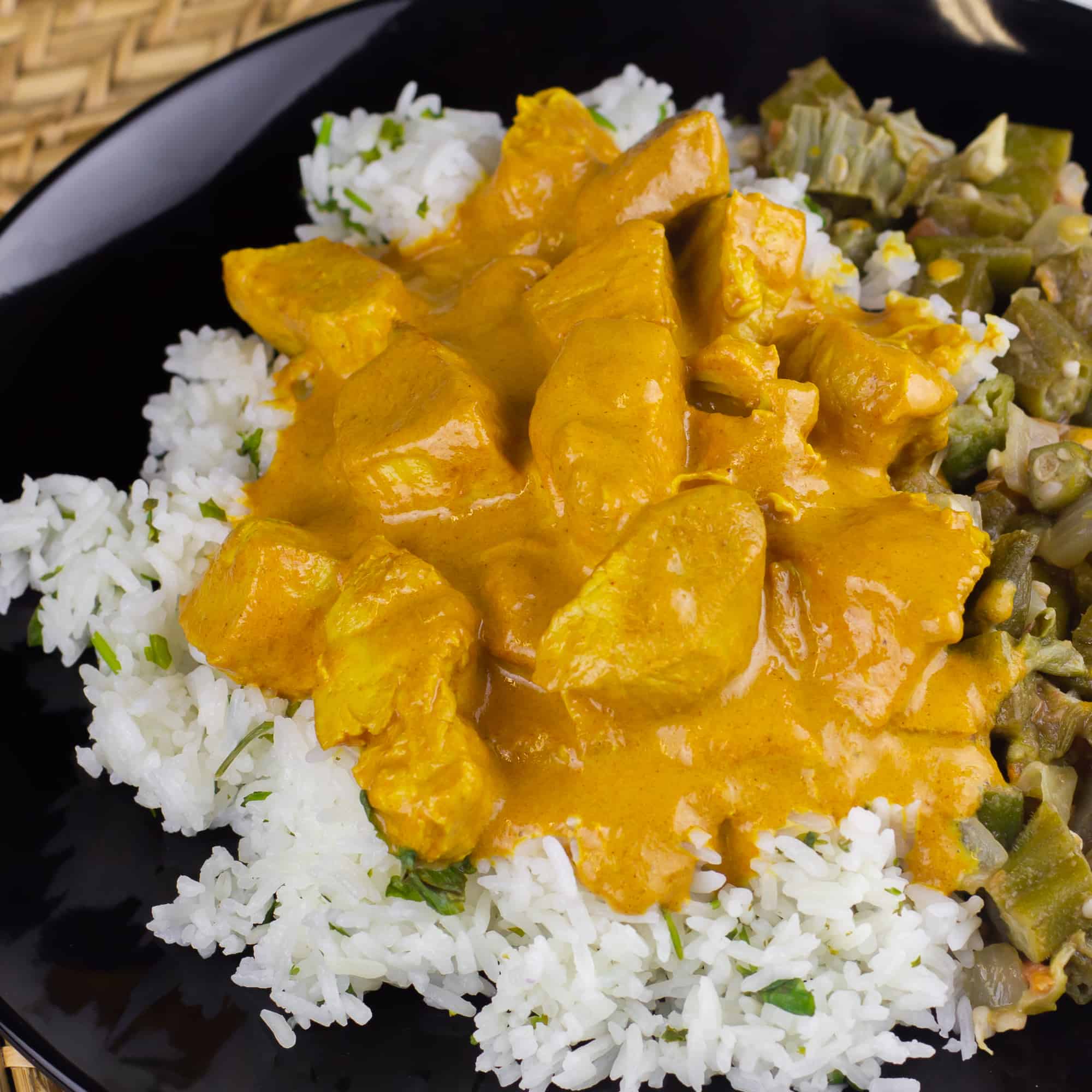 Crock Pot Chicken Tikka Masala recipe that is creamy and mild Indian curry (like butter chicken). Make in the slow cooker and serve on rice. 