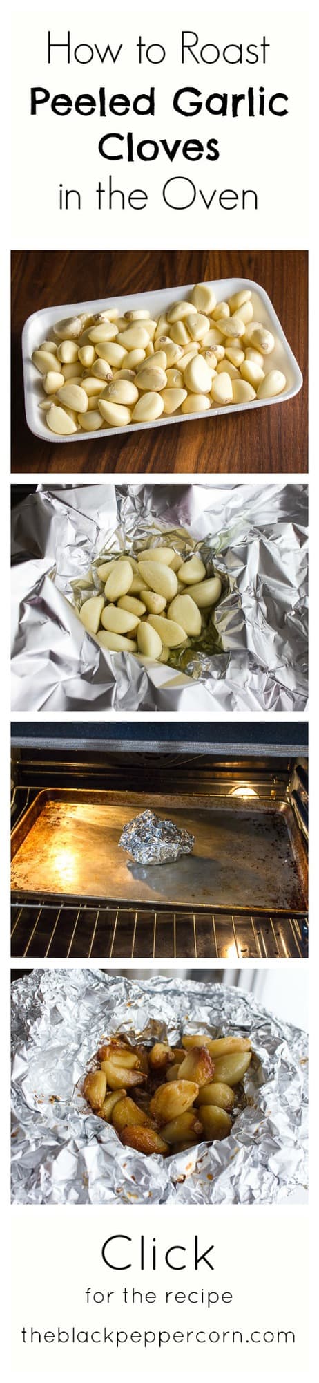 How to Roast Peeled Garlic in the Oven pinterest