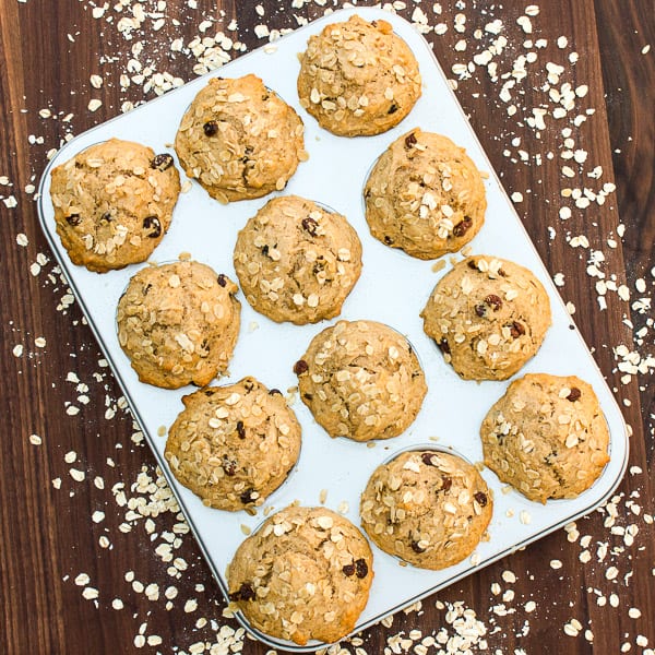 Leftover Oatmeal Muffins-4