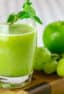 This fresh juice, made with green grapes, granny smith apples and fresh mint, is a source of vitamin C and vitamin K, as well as antioxidants.