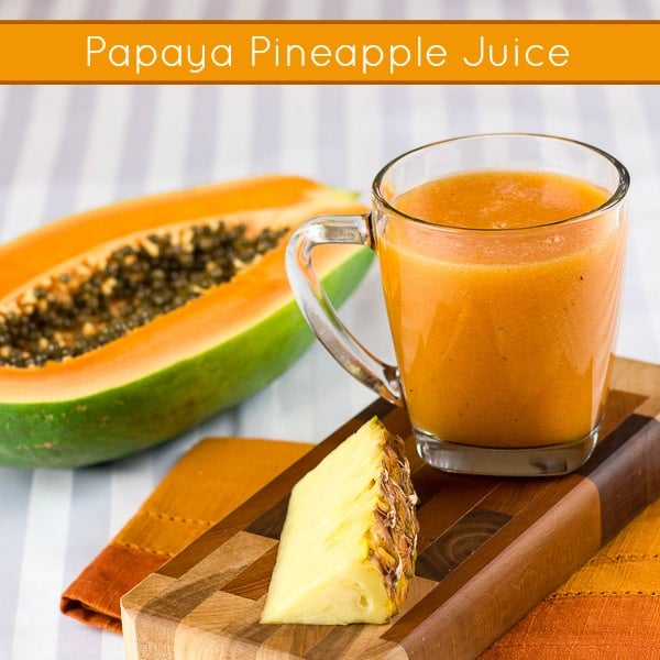 Papaya Pineapple Juice-pinterest