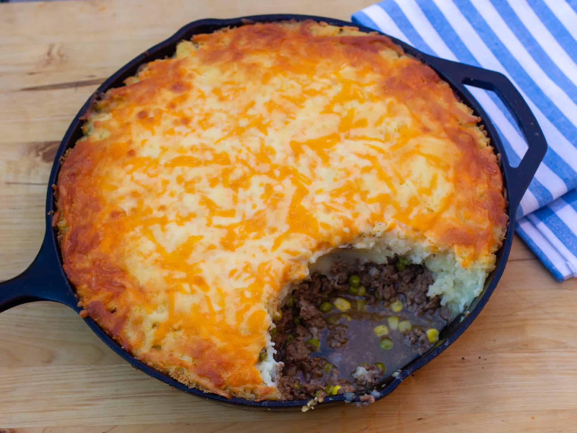How to make a shepherd's pie in a cast iron skillet