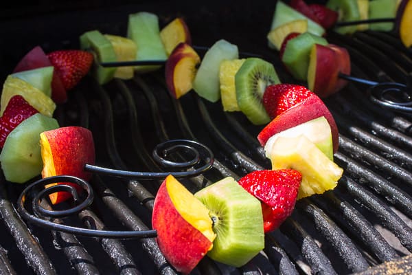 Grilled Fruit Skewers with Creamy French Vanilla Dip-3