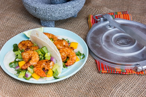 Grilled Chipotle Shrimp Tacos with Mango and Cilantro Salad-5