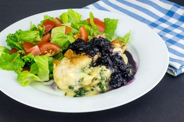 Maple Blueberry Chicken Stuffed with Canadian Brie and Basil Creme-6