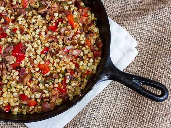 Skillet White Corn with Bacon-4