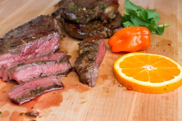 Grilled Tequila Habanero Orange Marinated Steak-7