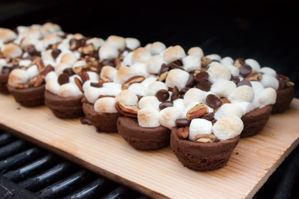 Plank Grilled Rocky Road Brownies-3