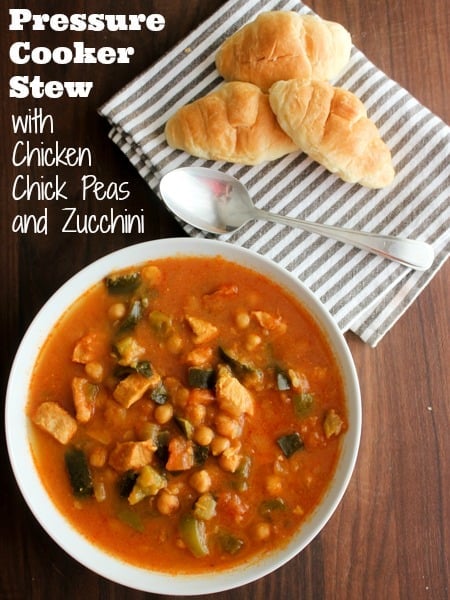 Pressure Cooker Chicken Chick Pea and Zucchini Stew-pin