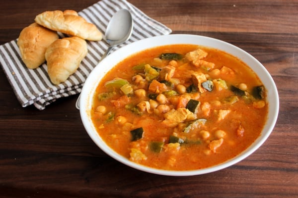 Pressure Cooker Chicken Chick Pea and Zucchini Stew