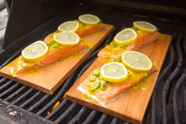 Cedar Plank Salmon with Honey Mustard Sauce-3