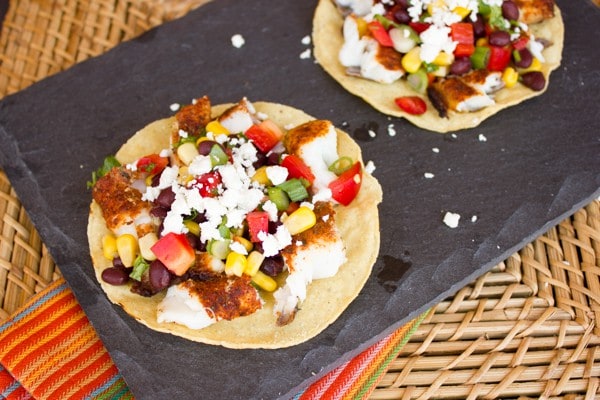 Grilled Catfish Corn and Black Bean Tostadas-7