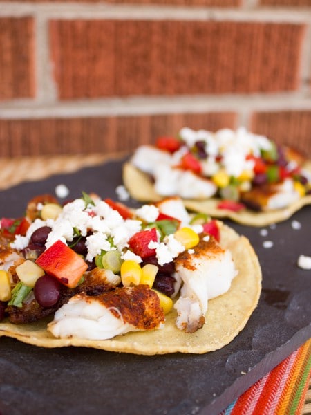 Grilled Catfish Corn and Black Bean Tostadas-8