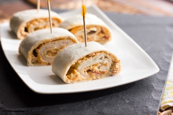 Baked Sun Dried Tomato and Chicken Pinwheels-3