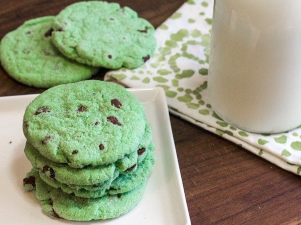 Mint Chocolate Chip Cookies-3