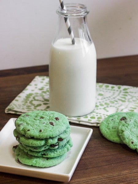 Mint Chocolate Chip Cookies-7