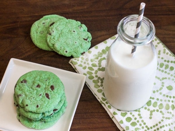 Mint Chocolate Chip Cookies-8