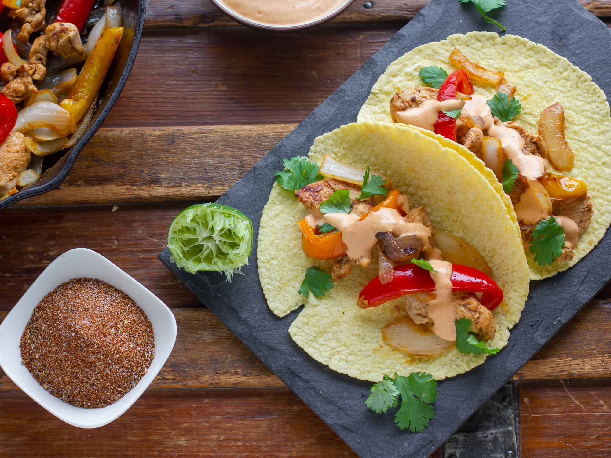 Never buy store-bought fajita mix again with this homemade fajita seasoning recipe, using pantry spices for chicken or steak fajitas or tacos.