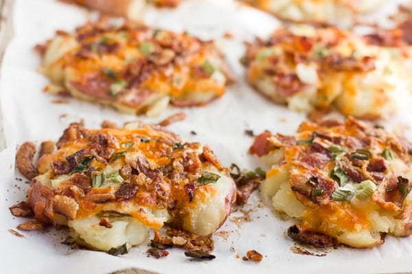 Bacon and Cheddar Smashed Potatoes-9