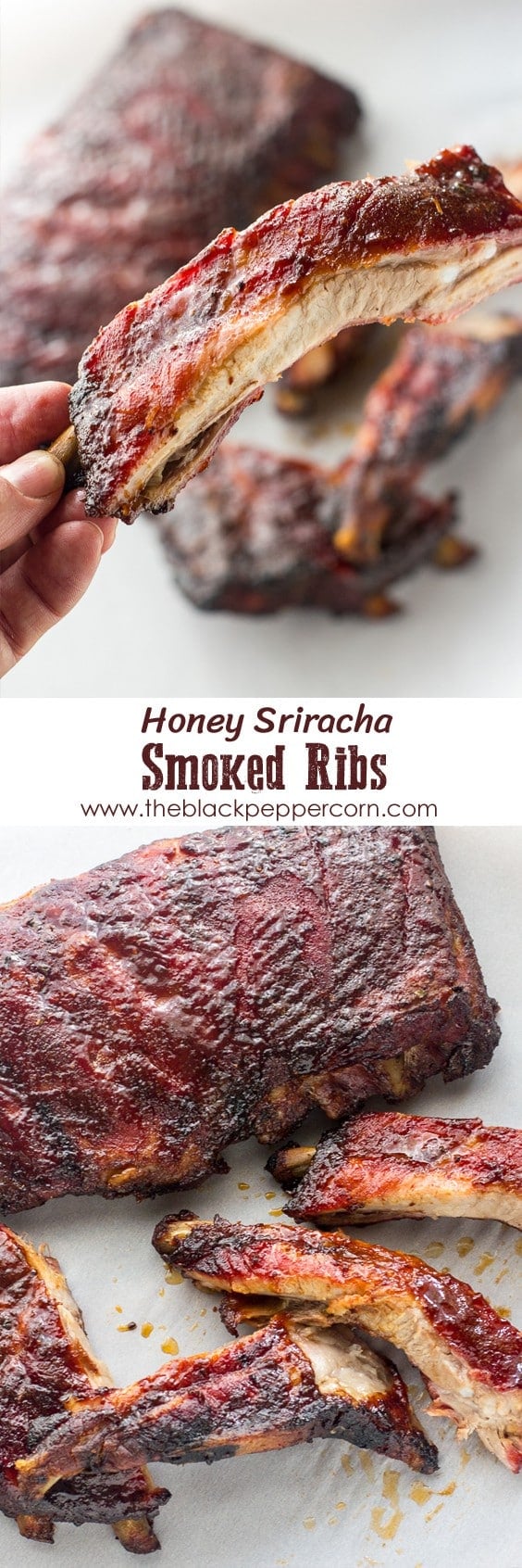 Honey Sriracha Smoked Ribs