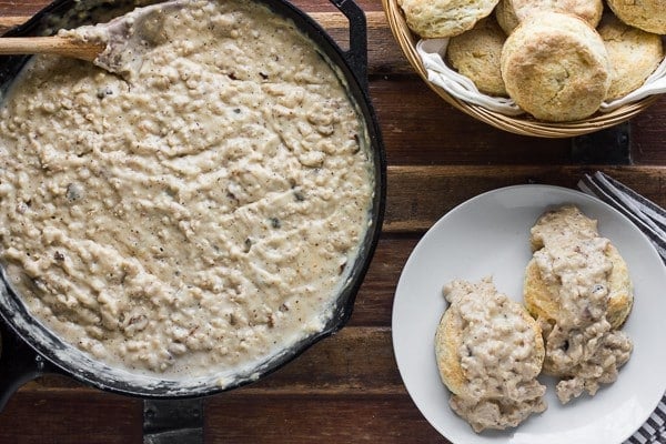 Sausage Gravy and Buttermilk Biscuits