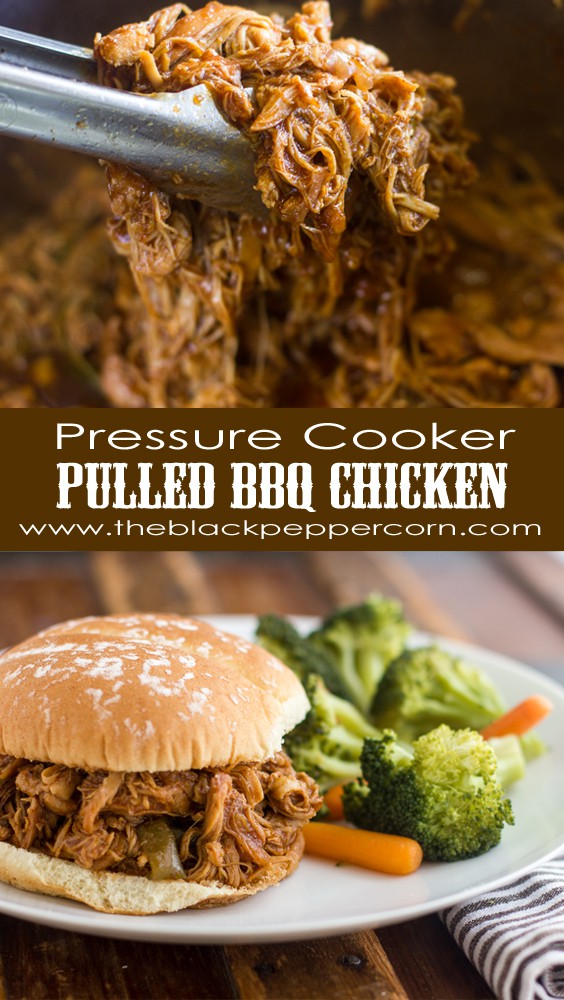 Pressure Cooker Pulled BBQ Chicken