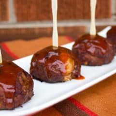 Smoked BBQ Beef Bombs meatballs