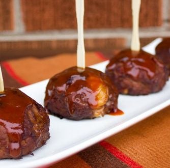 Smoked BBQ Beef Bombs meatballs