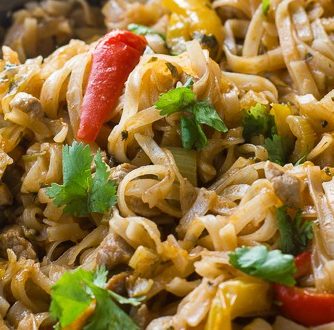 Thai Sweet Chili Pork with Rice Noodles
