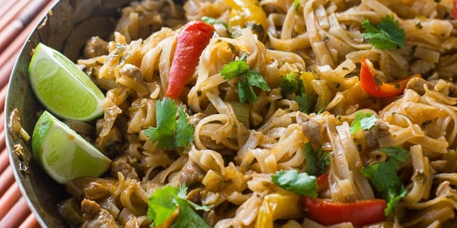 Thai Sweet Chili Pork with Rice Noodles