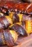 Smoked Corn on the Cob Wrapped in Bacon