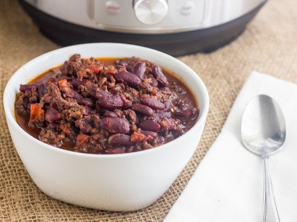 Pressure Cooker Chili Instant Pot with Dry Beans