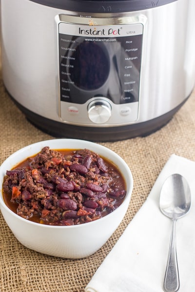 Pressure Cooker Chili Instant Pot with Dry Beans