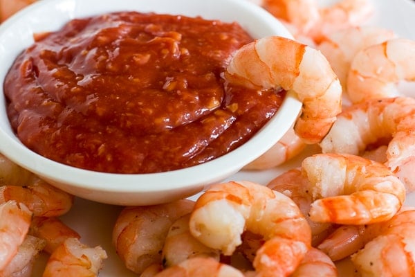 Spot Prawn Cocktail with Easy Cocktail Sauce