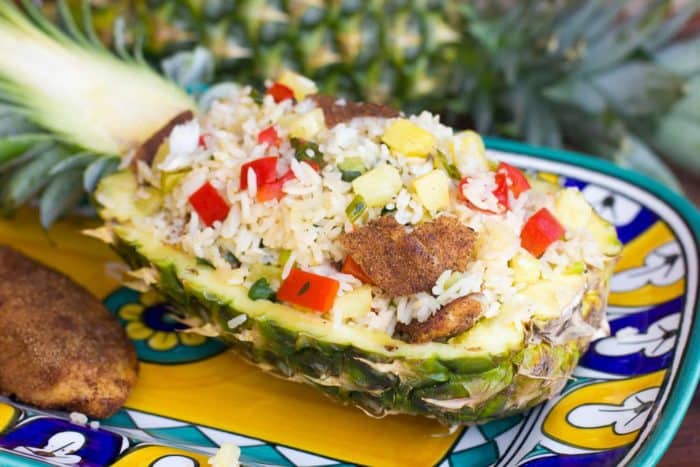 Jerk Smoked Tilapia Pineapple Pilaf