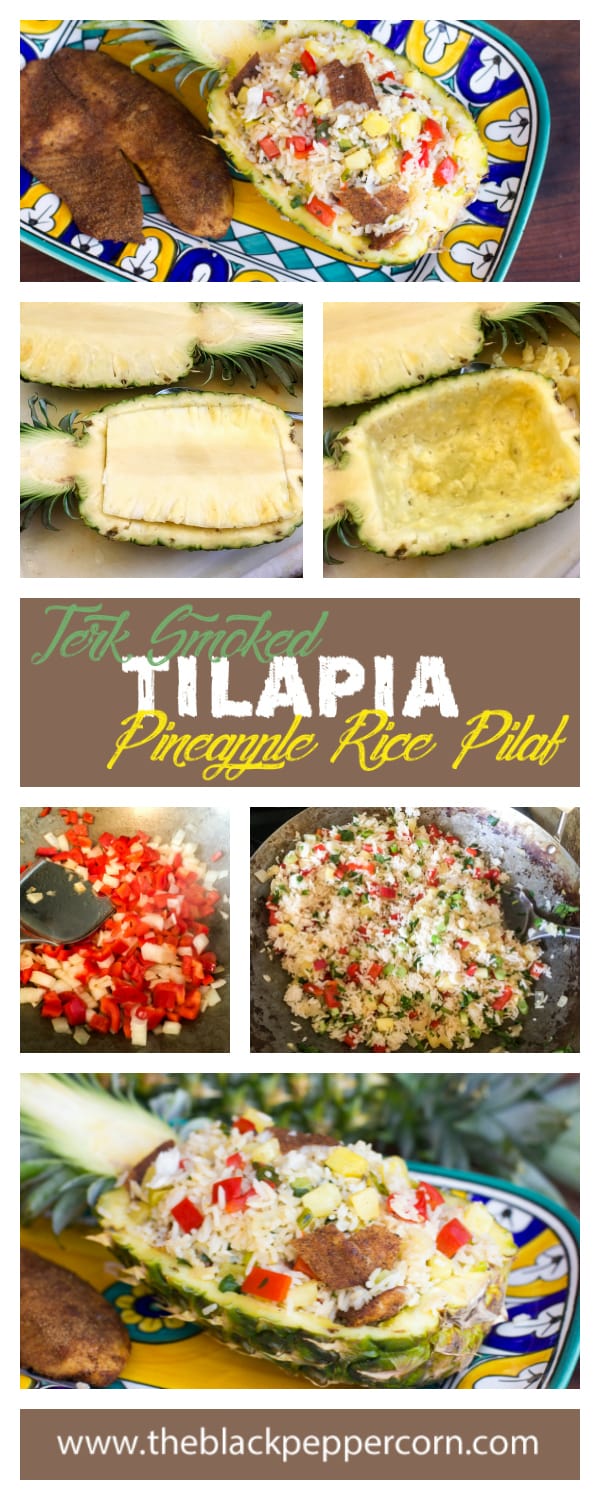 Jerk Smoked Tilapia with Pineapple Rice Pilaf