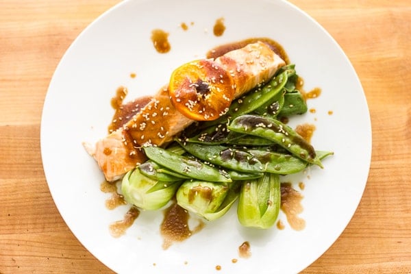 Steamed Salmon with Orange Hoisin Glaze