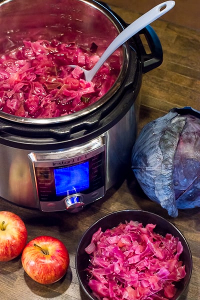 Pressure Cooker Red Cabbage and Apples
