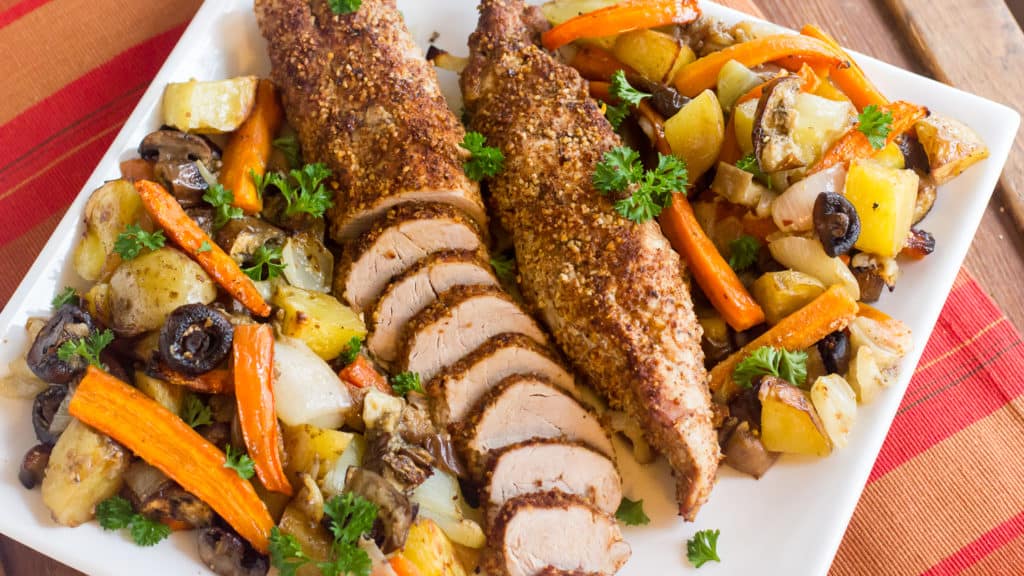 Roasted Pork Tenderloin with Oven Roast Vegetables