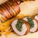 Electric Smoker Smoked Pork Tenderloin Stuffed with Spinach and Mushrooms