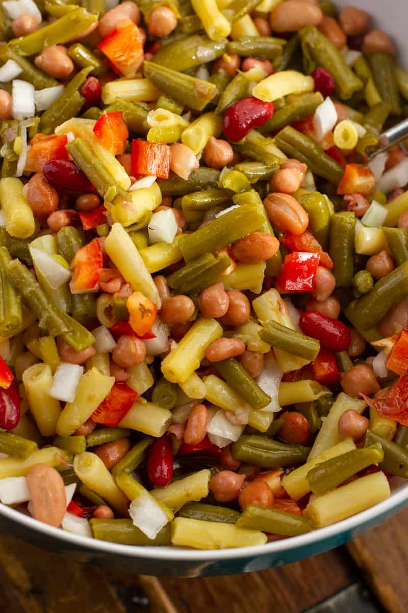 An overhead picture of a variety of beans.