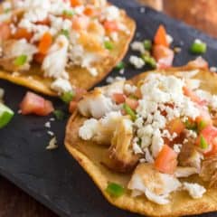 Smoked fish Tostadas pico de gallo