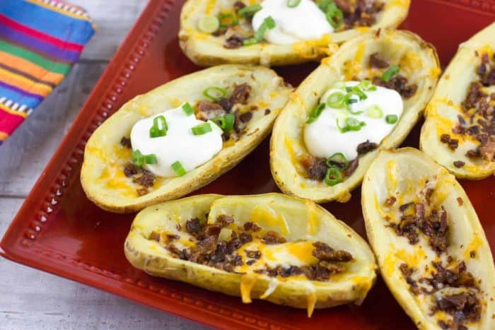 How to make potato skins recipe with bacon and cheddar