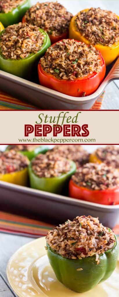 Stuffed Pepper Recipe with Ground Beef and Rice