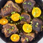 Cast Iron Tangerine Sesame Chicken Thighs